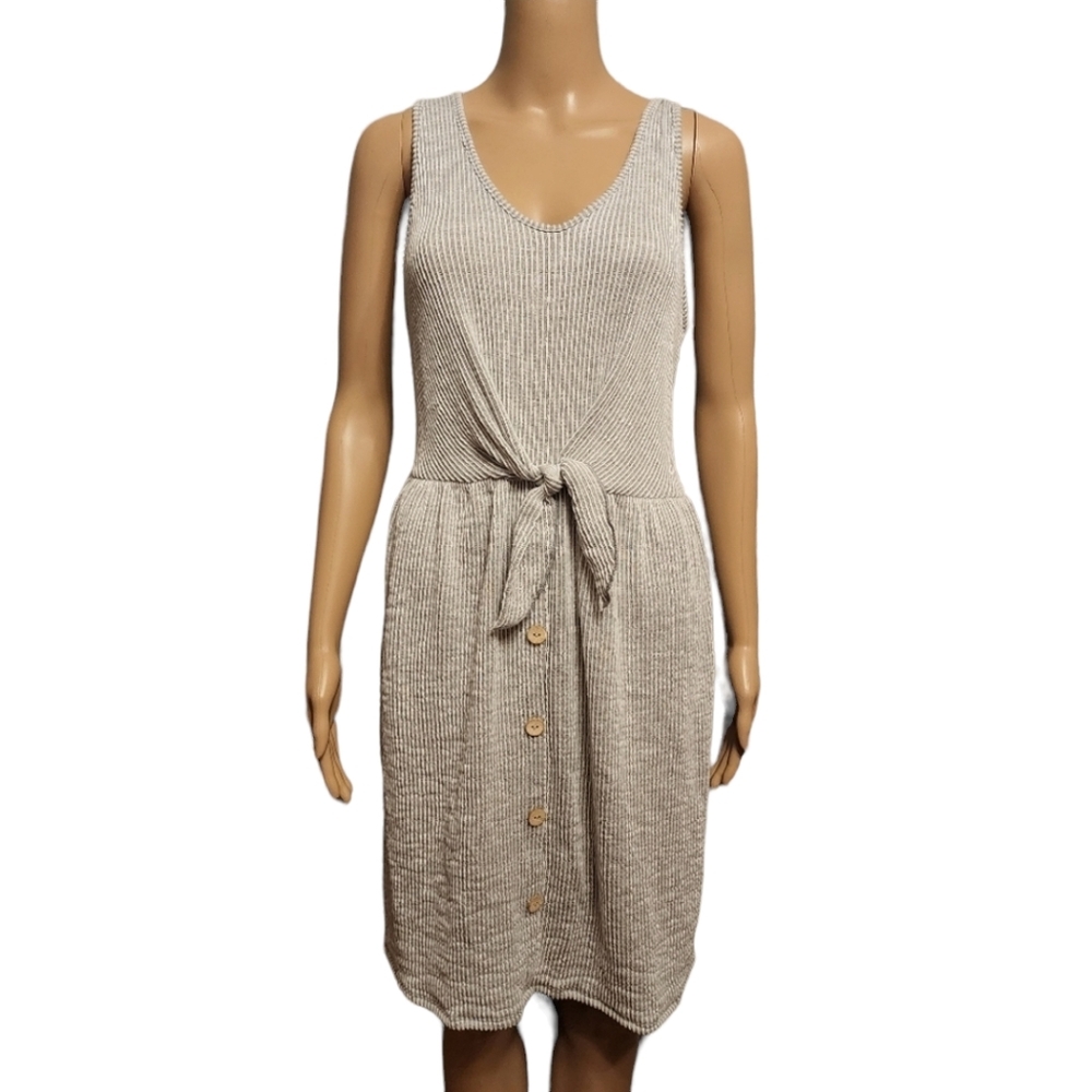 Caution To The Wind Striped Sleeveless Dress Size M